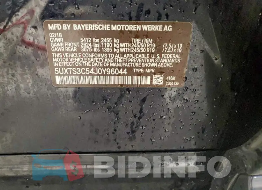 5UXTS3C54J0Y96044 Photo# 13
