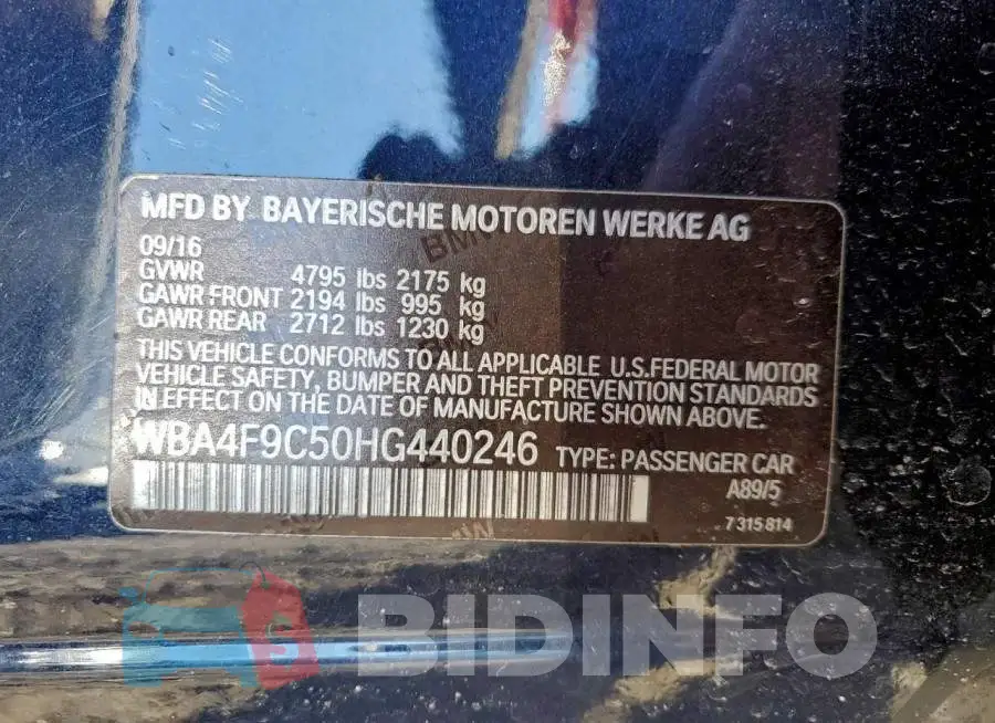 WBA4F9C50HG440246 Photo# 12
