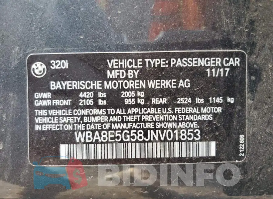 WBA8E5G58JNV01853 Photo# 13