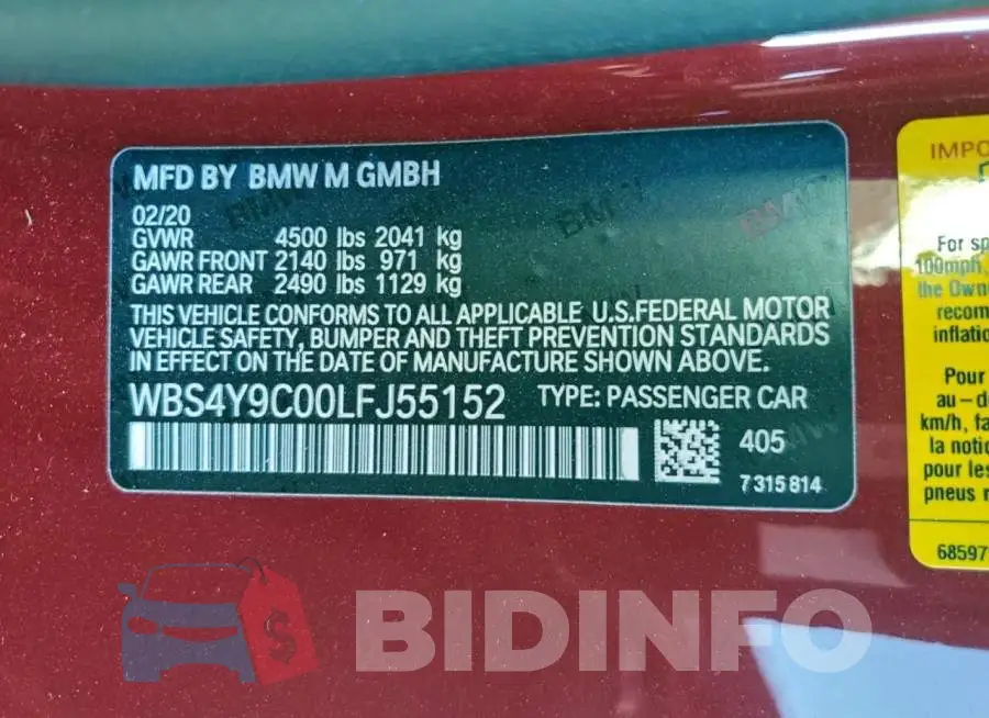 WBS4Y9C00LFJ55152 Photo# 13