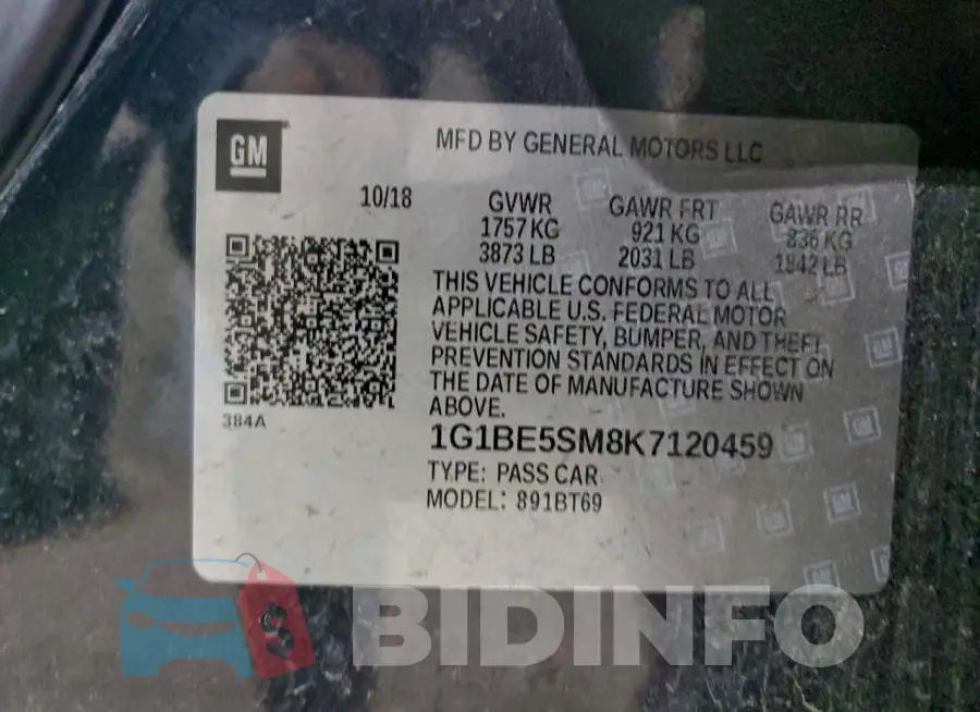 1G1BE5SM8K7120459 Photo# 12