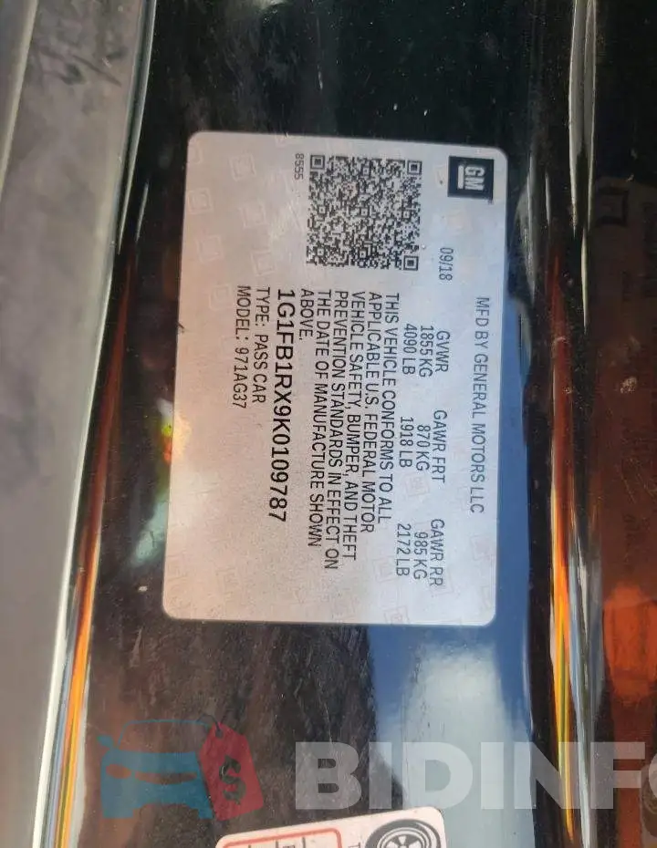 1G1FB1RX9K0109787 Photo# 12