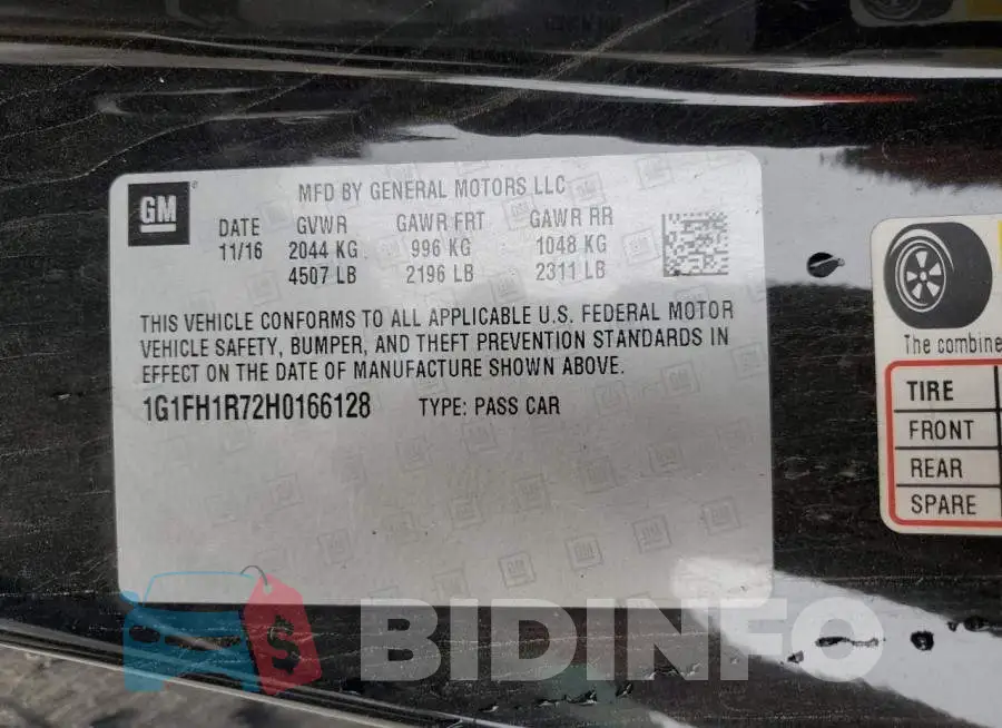 1G1FH1R72H0166128 Photo# 12