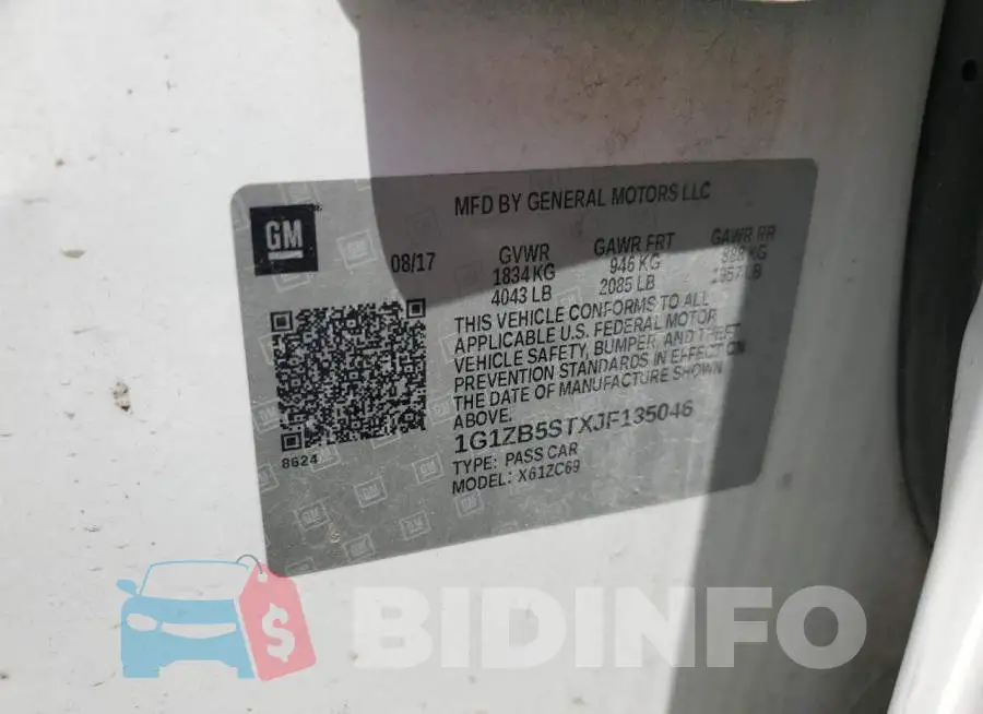1G1ZB5STXJF135046 Photo# 13