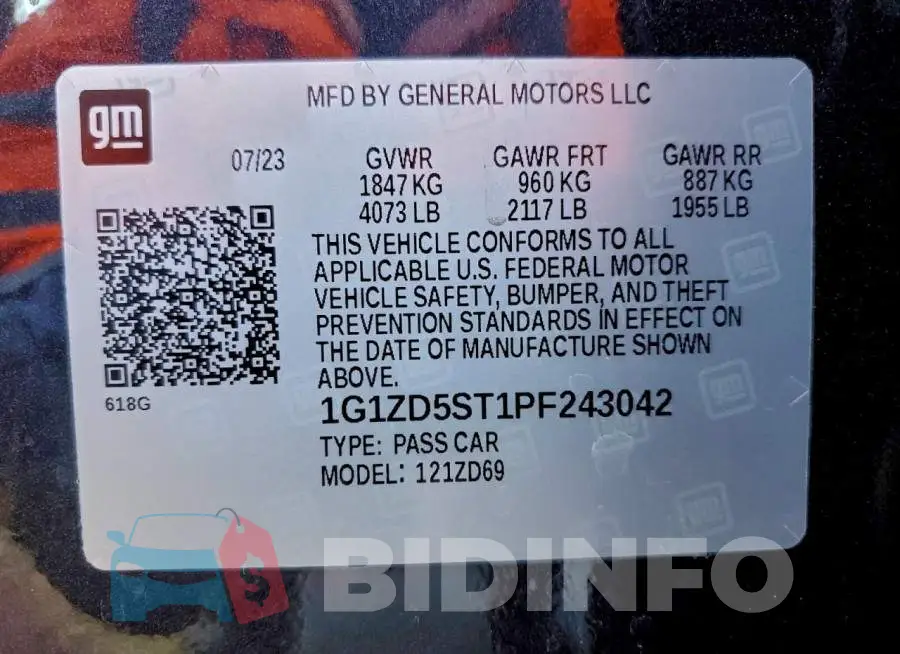 1G1ZD5ST1PF243042 Photo# 12