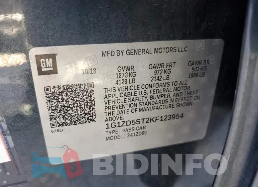 1G1ZD5ST2KF123954 Photo# 12