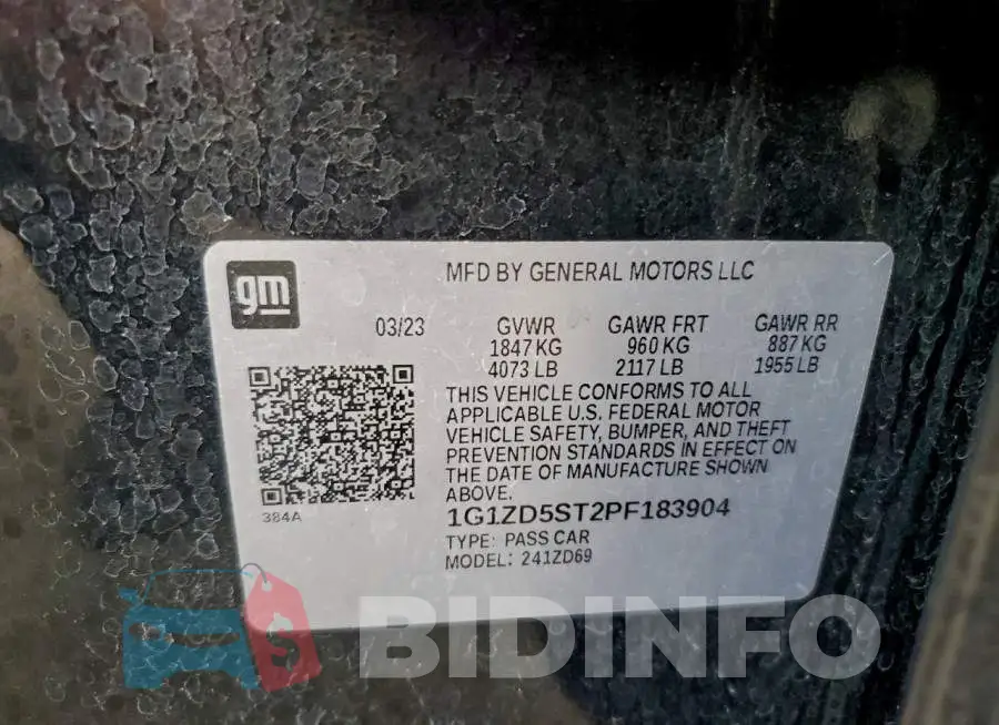 1G1ZD5ST2PF183904 Photo# 13