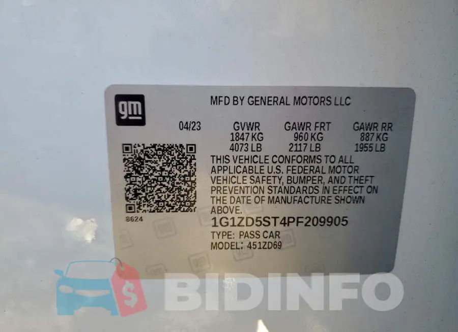 1G1ZD5ST4PF209905 Photo# 12