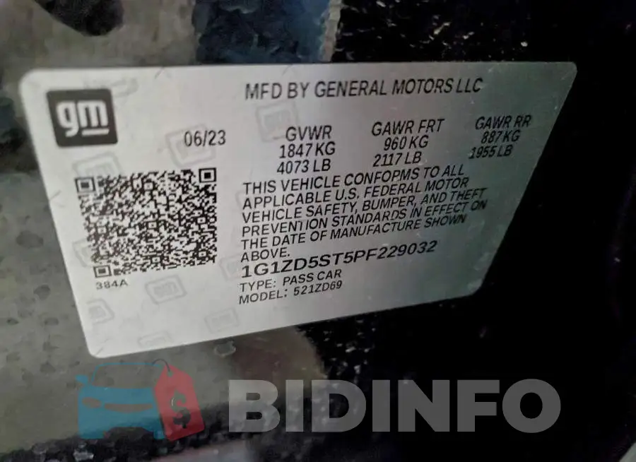 1G1ZD5ST5PF229032 Photo# 12