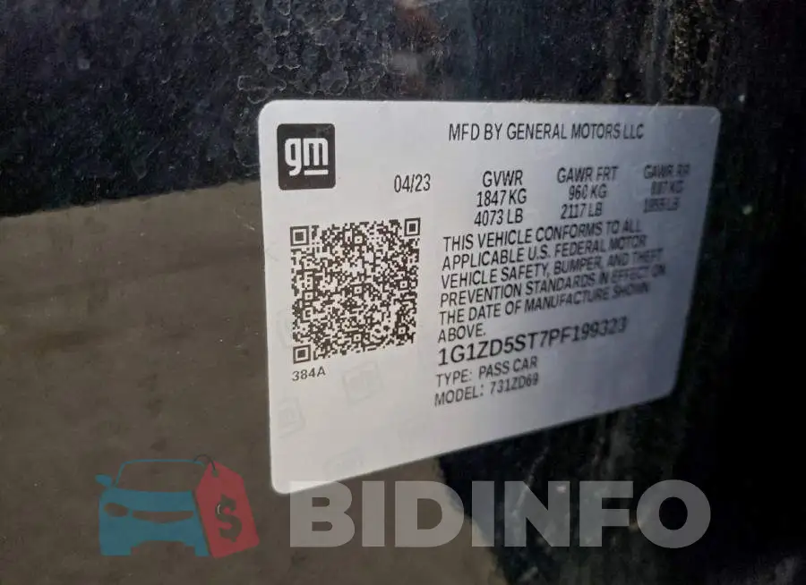 1G1ZD5ST7PF199323 Photo# 13