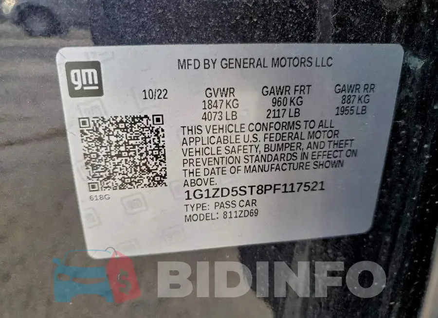 1G1ZD5ST8PF117521 Photo# 12