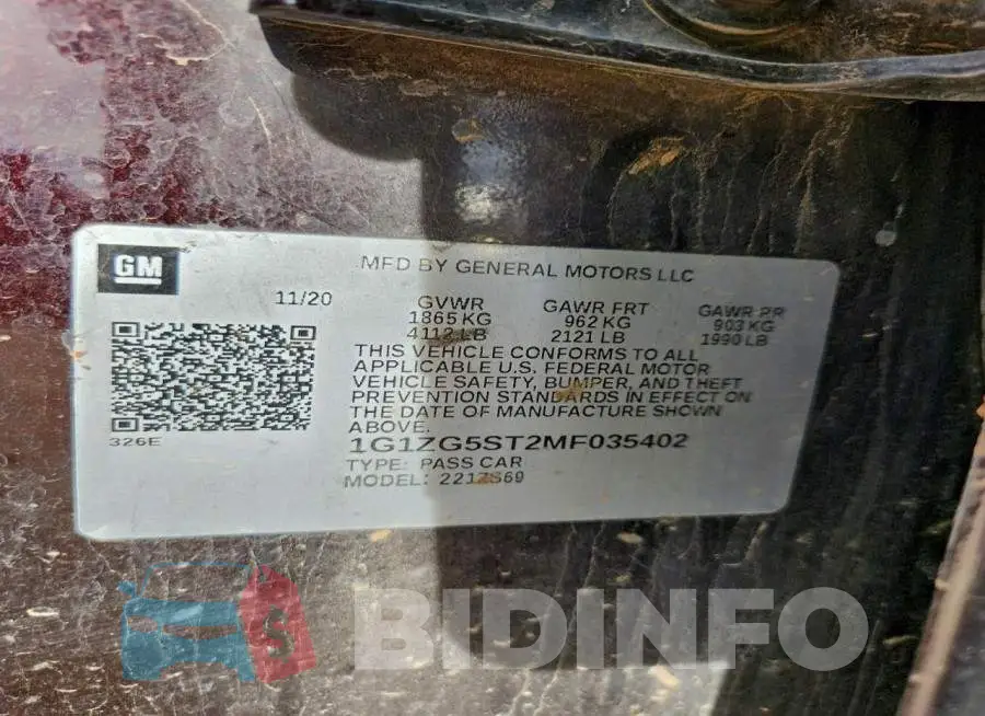 1G1ZG5ST2MF035402 Photo# 13