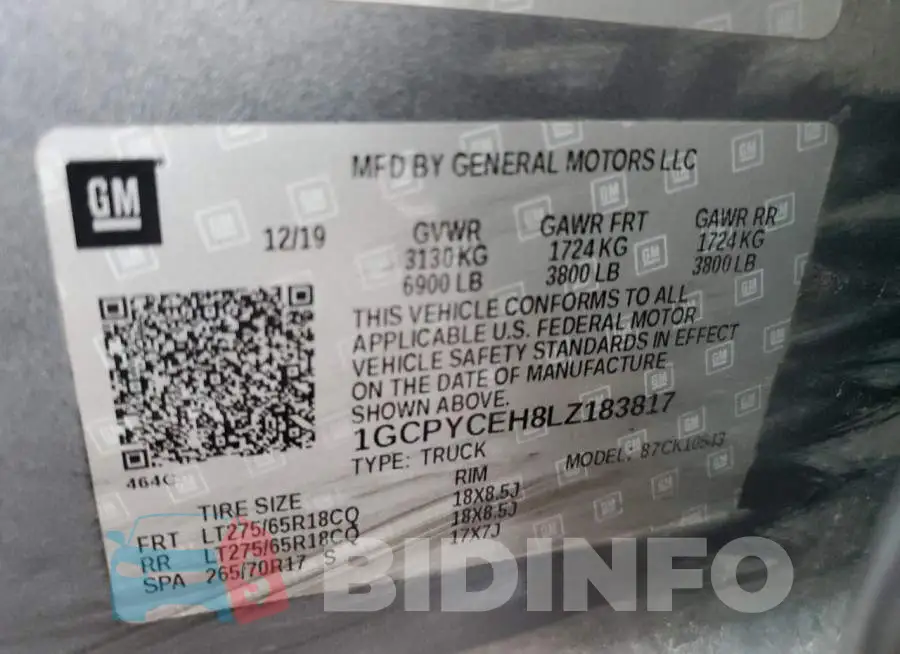 1GCPYCEH8LZ183817 Photo# 12