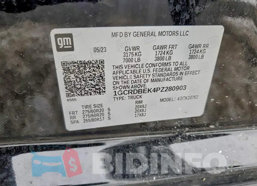 1GCRDBEK4PZ280903 Photo# 13