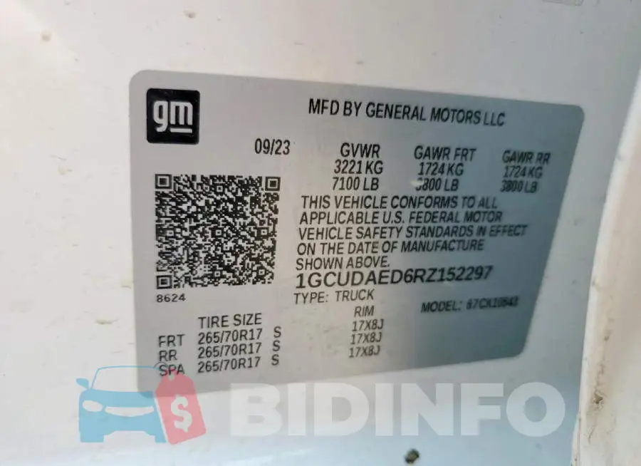 1GCUDAED6RZ152297 Photo# 12