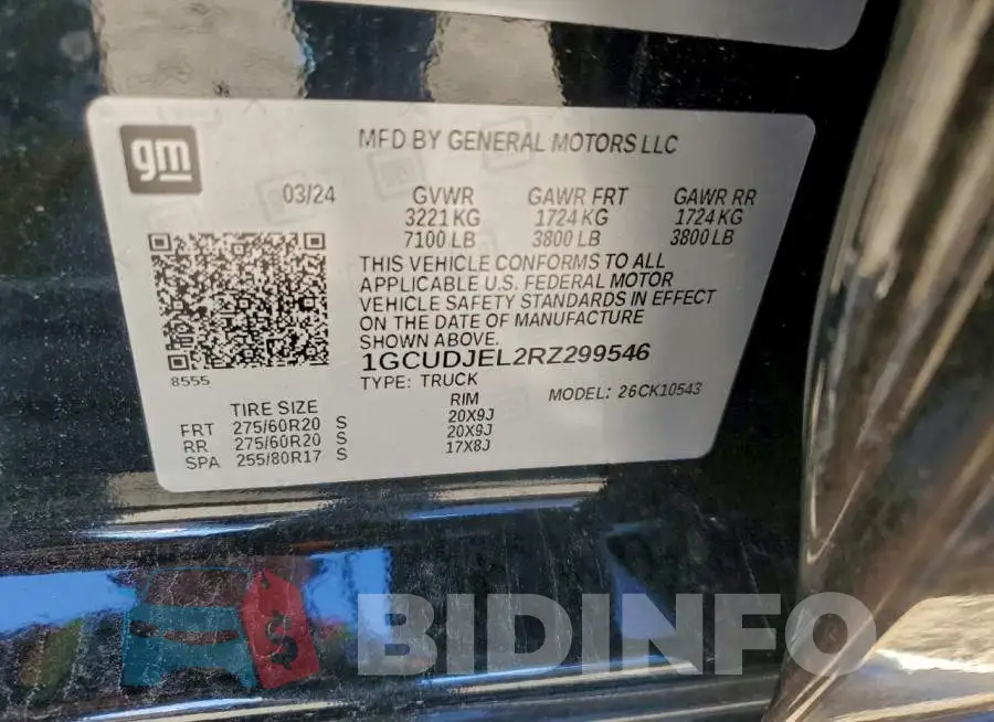 1GCUDJEL2RZ299546 Photo# 12