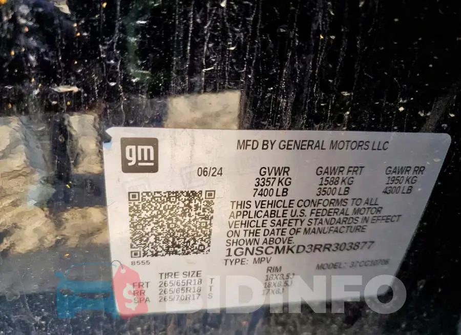 1GNSCMKD3RR303877 Photo# 13
