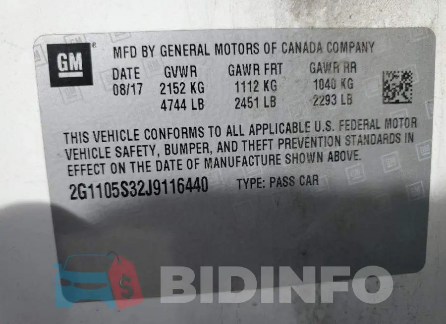 2G1105S32J9116440 Photo# 12