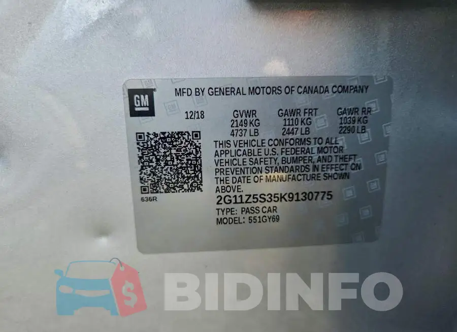 2G11Z5S35K9130775 Photo# 12