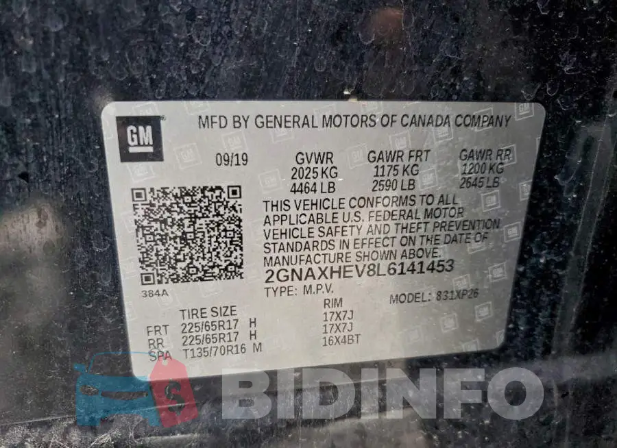 2GNAXHEV8L6141453 Photo# 13
