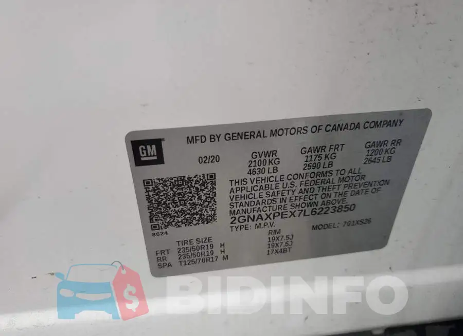 2GNAXPEX7L6223850 Photo# 14
