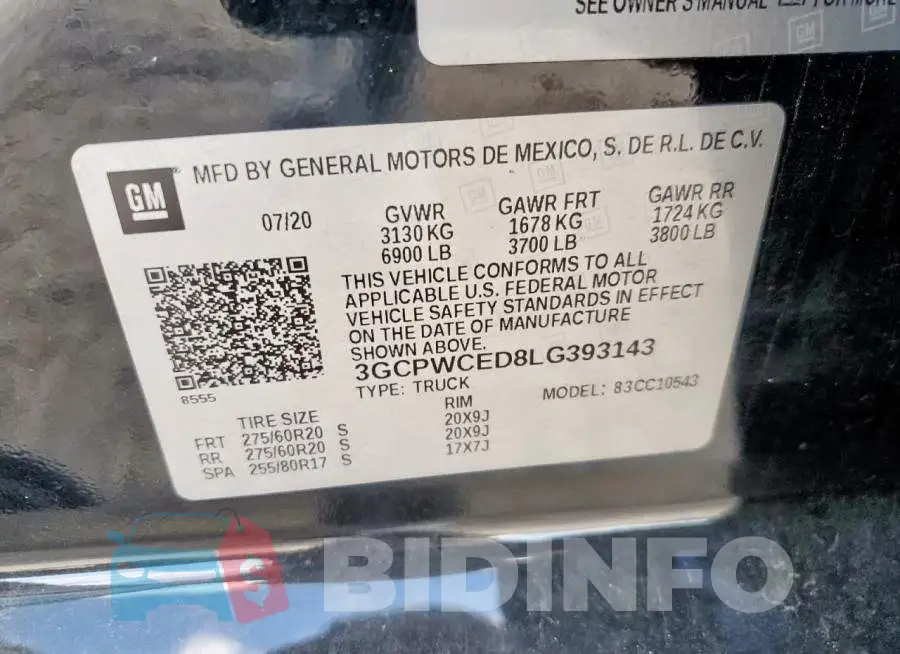 3GCPWCED8LG393143 Photo# 13