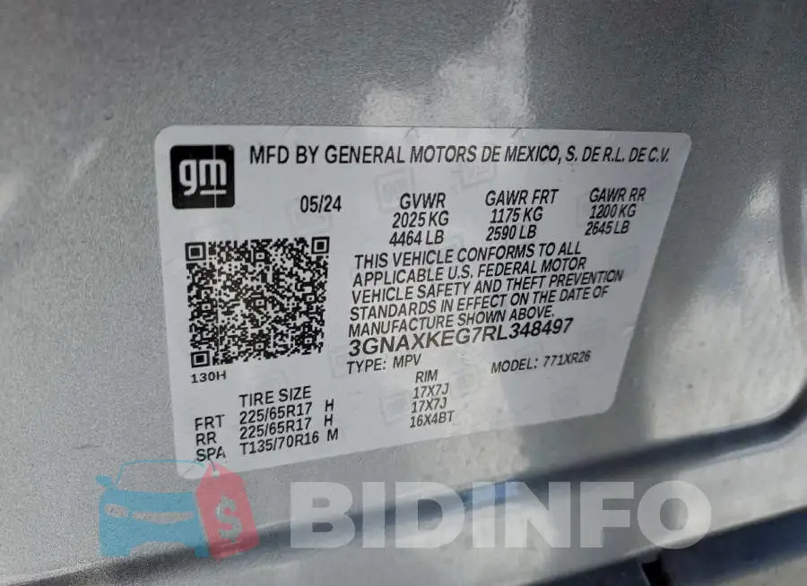 3GNAXKEG7RL348497 Photo# 13