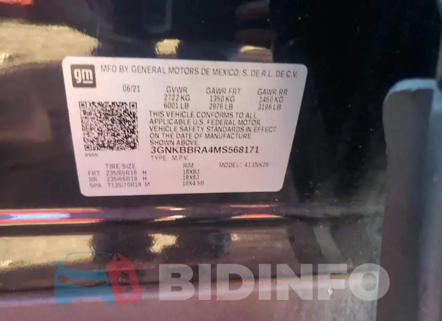 3GNKBBRA4MS568171 Photo# 13