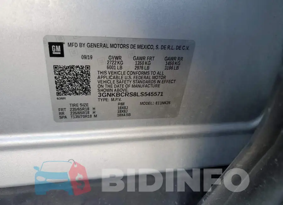 3GNKBCRS8LS545571 Photo# 14