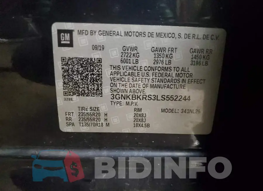 3GNKBKRS3LS552244 Photo# 13