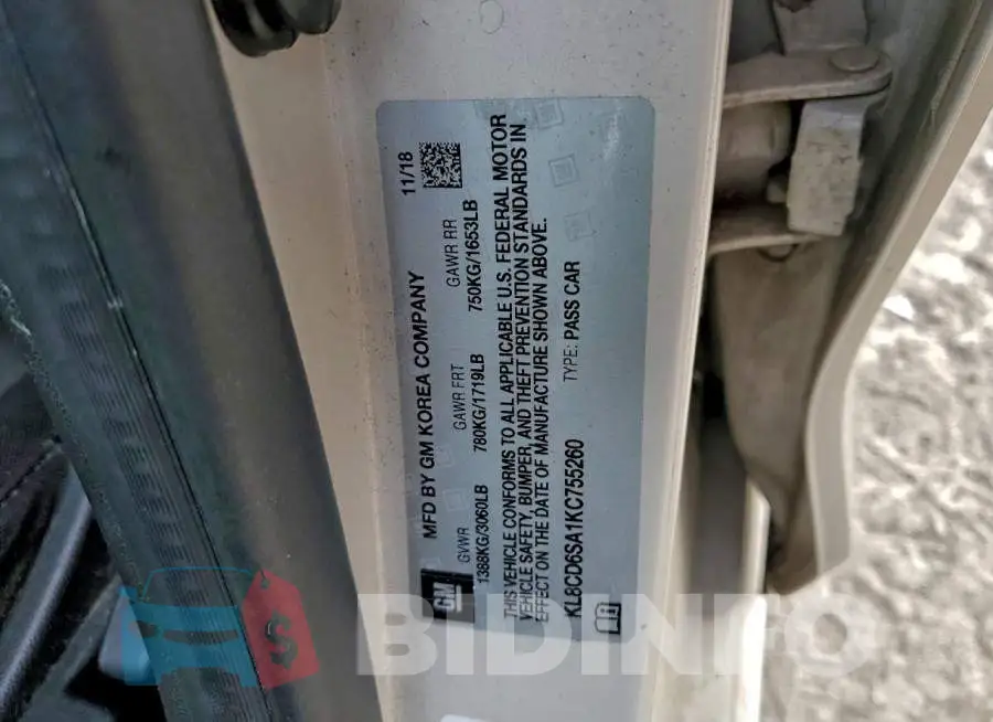 KL8CD6SA1KC755260 Photo# 12