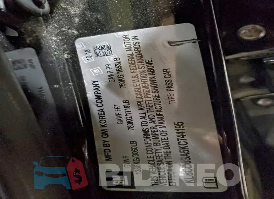 KL8CD6SA5KC744195 Photo# 12