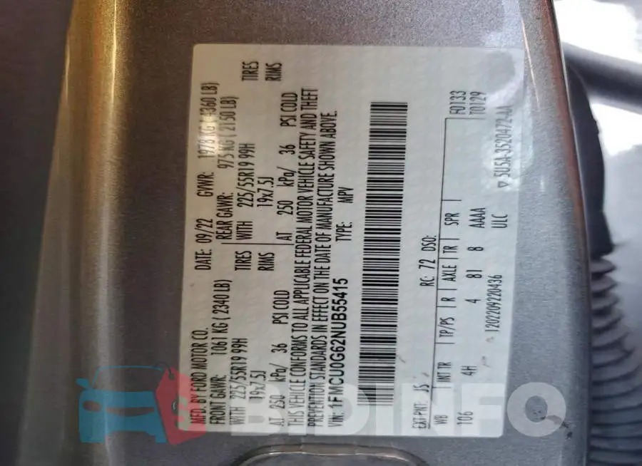 1FMCU0G62NUB55415 Photo# 13