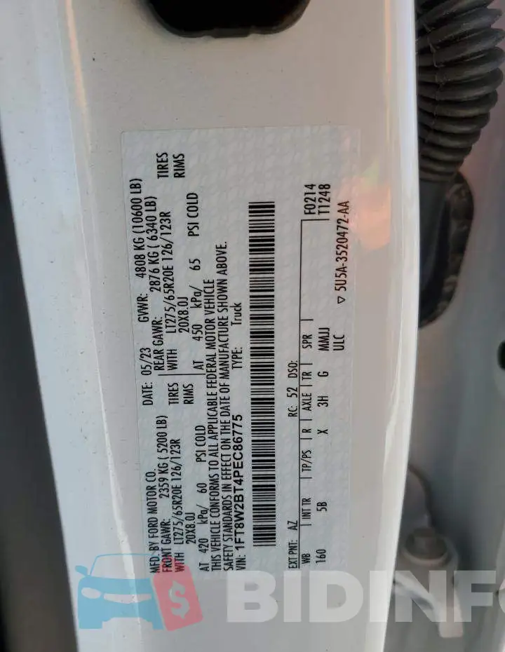 1FT8W2BT4PEC86775 Photo# 13