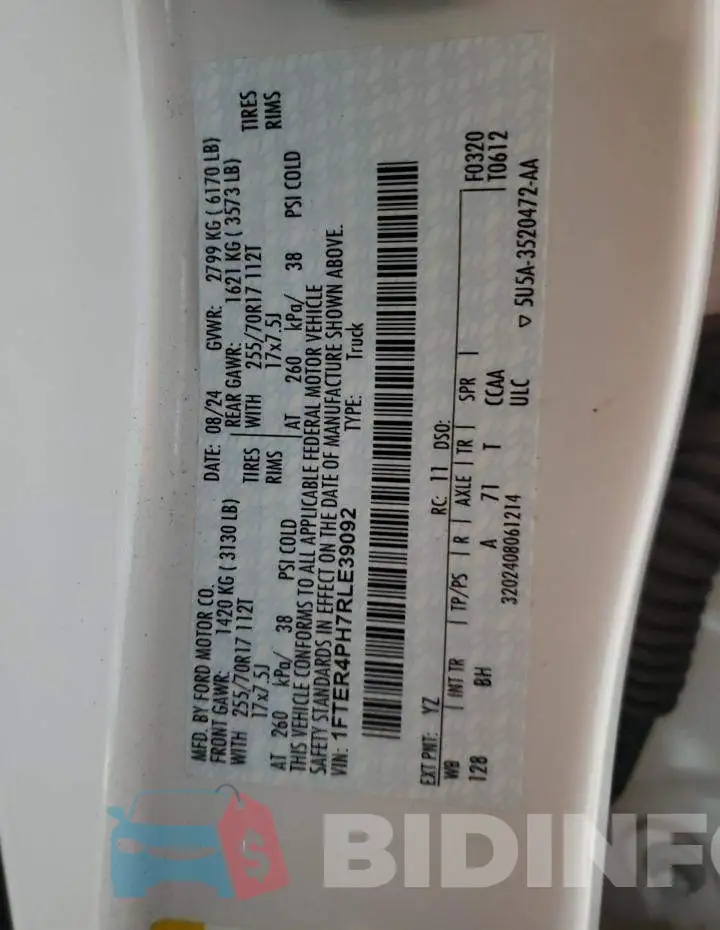 1FTER4PH7RLE39092 Photo# 12