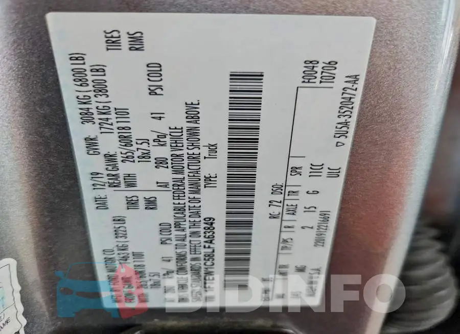 1FTEW1C58LFA63849 Photo# 12