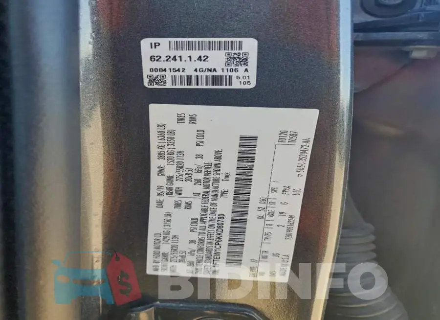 1FTEW1CP6KKD80780 Photo# 12