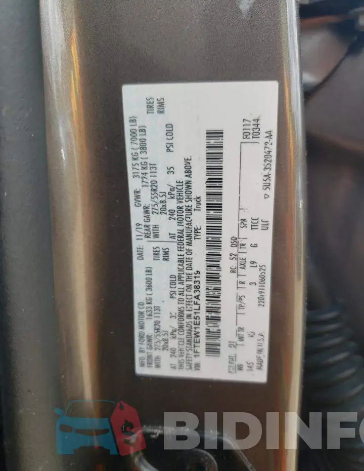 1FTEW1E51LFA38319 Photo# 13