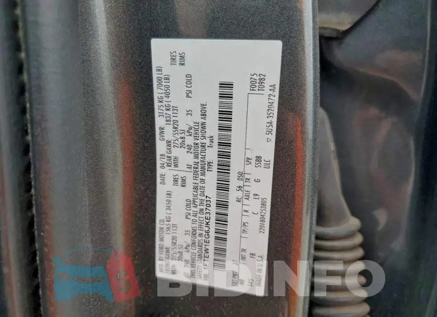 1FTEW1EG6JKE37037 Photo# 12