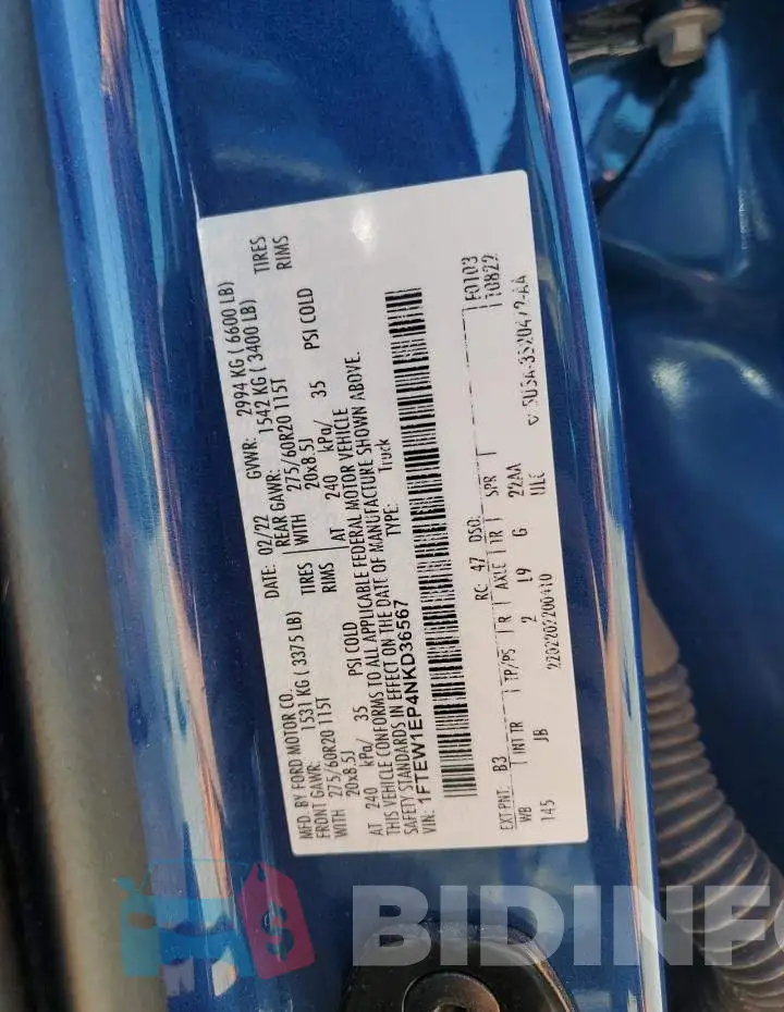 1FTEW1EP4NKD36567 Photo# 12