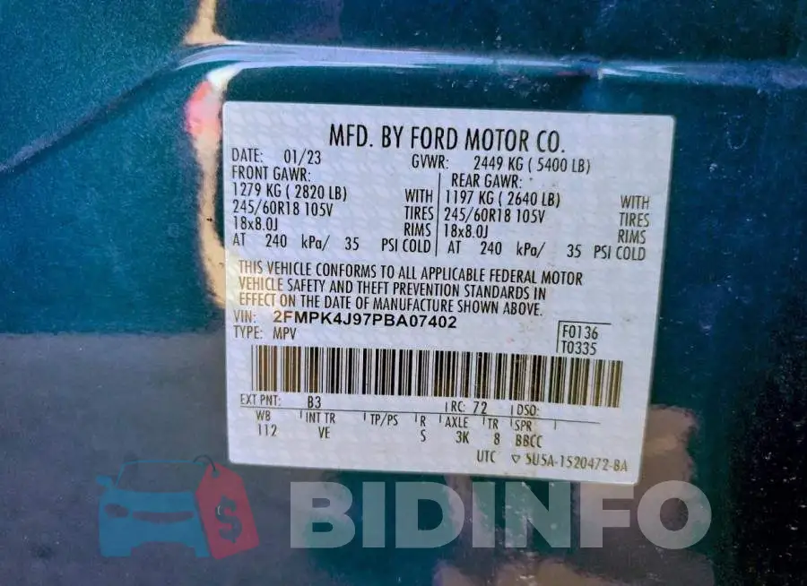 2FMPK4J97PBA07402 Photo# 14