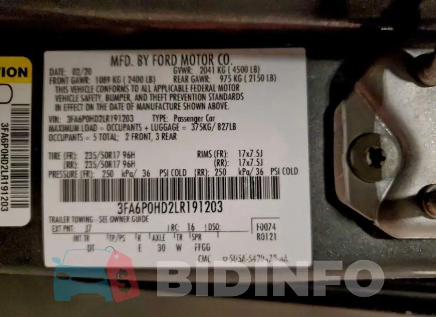 3FA6P0HD2LR191203 Photo# 12