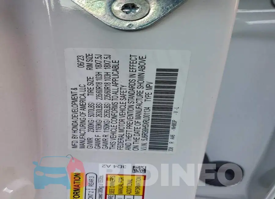 5J6RS6H5XRL001134 Photo# 13