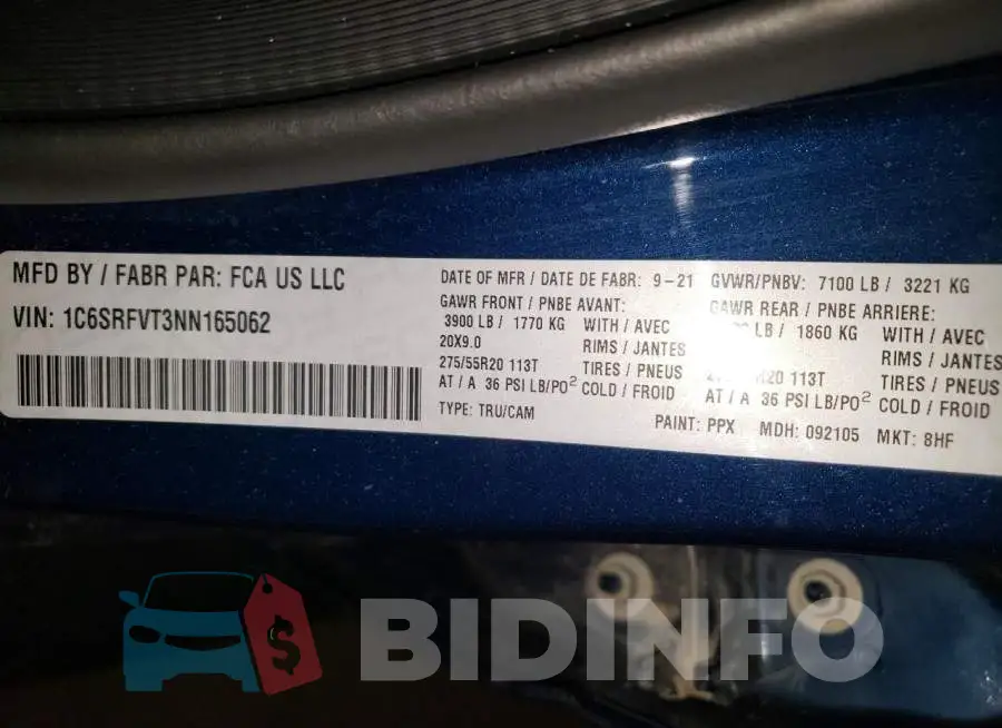 1C6SRFVT3NN165062 Photo# 12