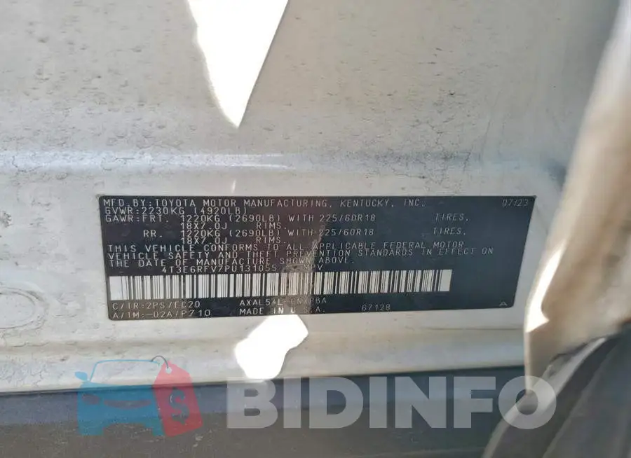 4T3E6RFV7PU131055 Photo# 13