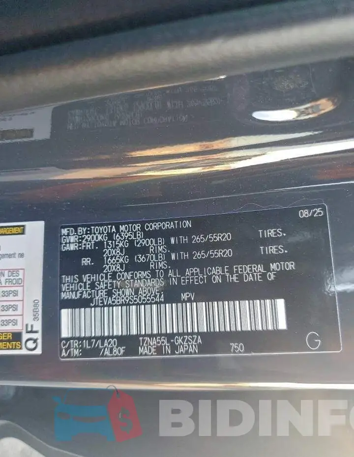 JTEVA5BR9S5055544 Photo# 13