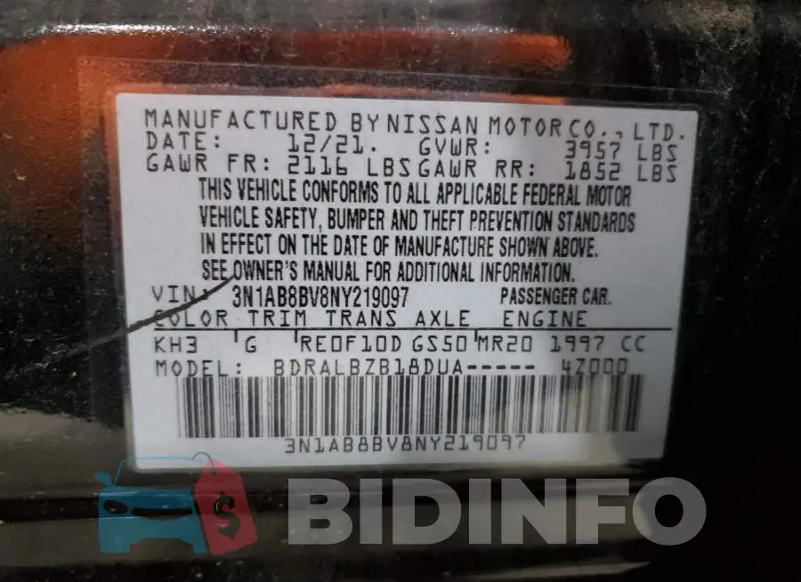 3N1AB8BV8NY219097 Photo# 12