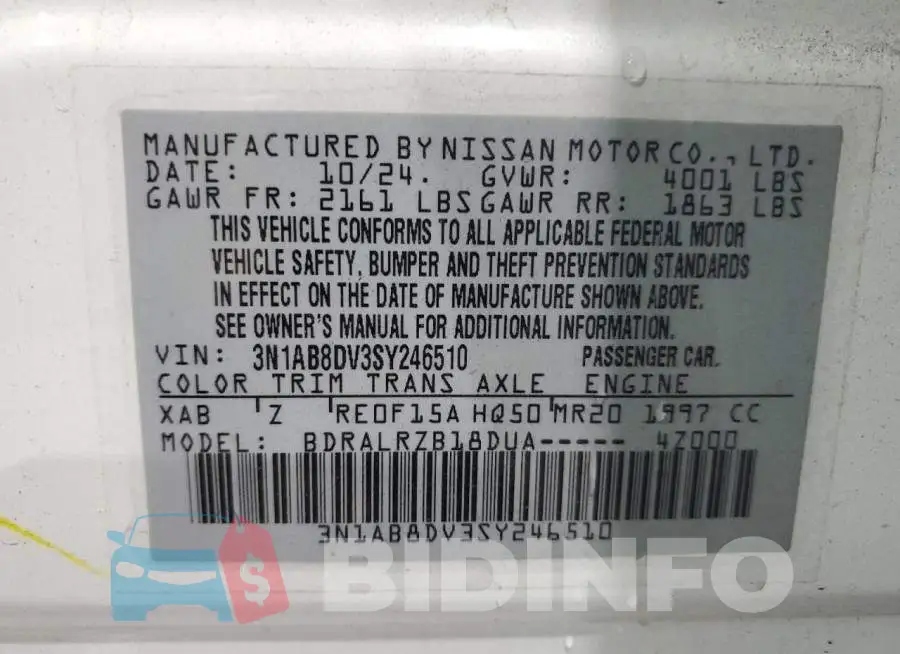 3N1AB8DV3SY246510 Photo# 12