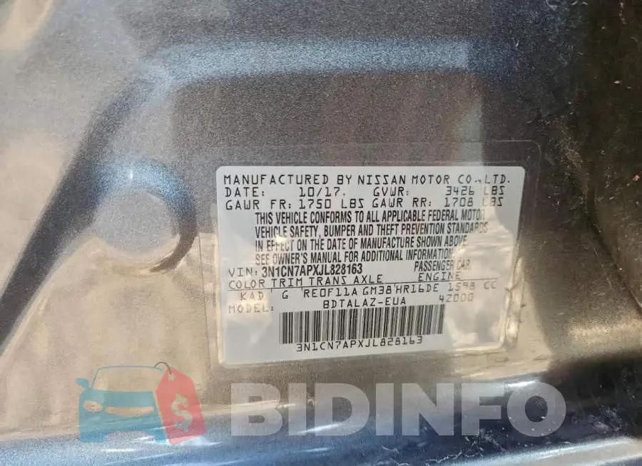 3N1CN7APXJL828163 Photo# 12