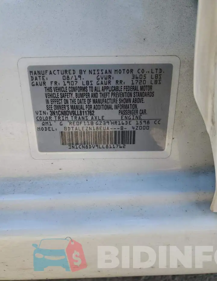 3N1CN8DV9LL811762 Photo# 12